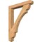 Ekena Millwork Olympic Arts and Crafts Smooth Bracket w/ Offset Brace, Western Red Cedar, 5 1/2"W x 34"D x 42"H BKT0604X34X42OLY03SWR - alternate 1